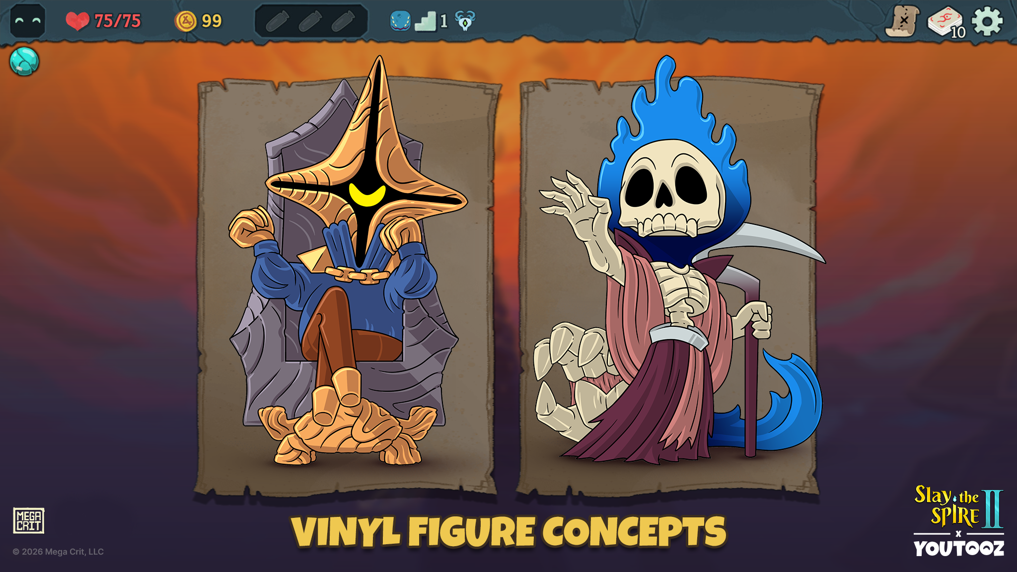 Concept illustrations for the Regent and Necrobinder Youtooz figures.